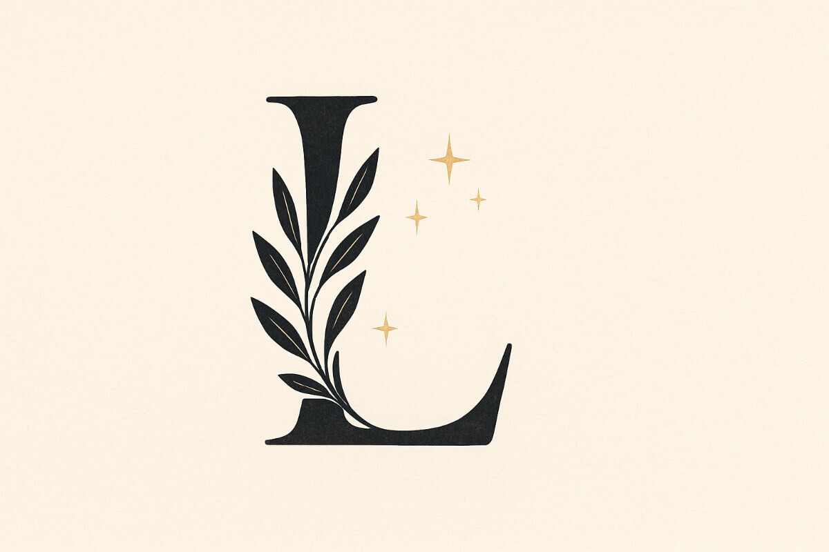 Illustrazione della lettera L per la lista di nomi con la L, maschili e femminili.