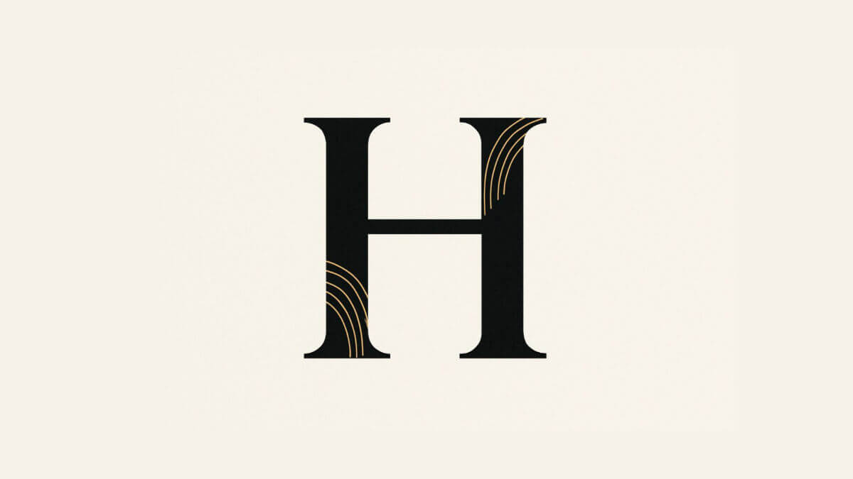 Illustrazione della lettera H per la lista di nomi con la H, di origine internazionale.