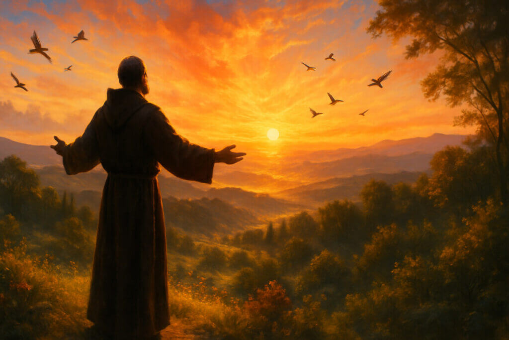 Il Cantico delle Creature, rappresentazione visiva del significato del nome Francesco.