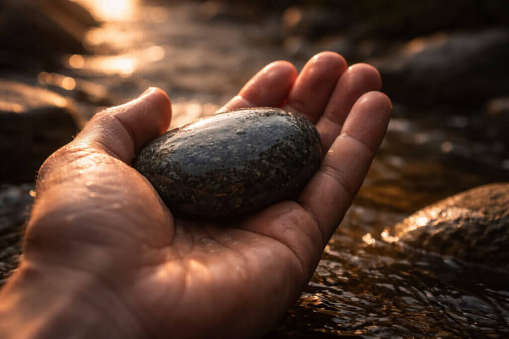 Nomi corti maschili: una pietra levigata, simbolo di forza e