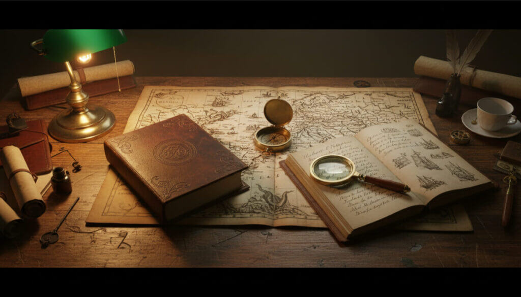 Selezione di nomi maschili  più belli rari e originali da tutto il mondo, rappresentati su una mappa antica.