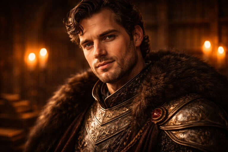 Ritratto emozionale di un giovane re guardiano che rappresenta il significato del nome Edoardo, simbolo di protezione e nobiltà.